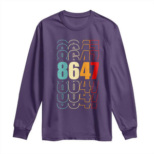 Retro Vintage 8647 Long Sleeve Shirt Subtle Anti FDT TS14 Purple Print Your Wear