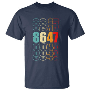 Retro Vintage 8647 T Shirt Subtle Anti FDT TS14 Navy Print Your Wear