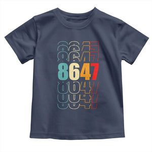 Retro Vintage 8647 Toddler T Shirt Subtle Anti FDT TS14 Navy Print Your Wear