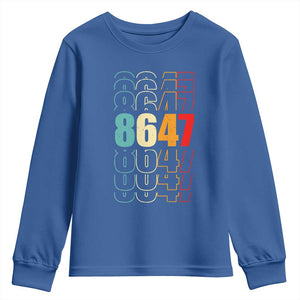 Retro Vintage 8647 Youth Sweatshirt Subtle Anti FDT TS14 Royal Blue Print Your Wear