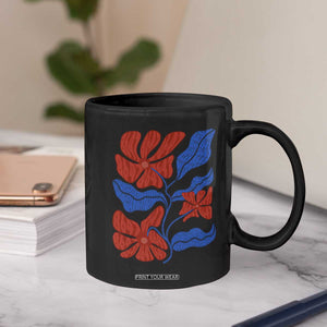 86 47 Boho Floral Matisse Coffee Mug No Kings Oligarchy FDT Political Protest TS14 Print Your Wear