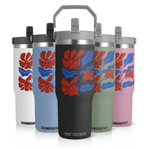 86 47 Boho Floral Matisse Flip Straw Tumbler No Kings Oligarchy FDT Political Protest TS14 Print Your Wear
