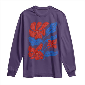 86 47 Boho Floral Matisse Long Sleeve Shirt No Kings Oligarchy FDT Political Protest TS14 Purple Print Your Wear
