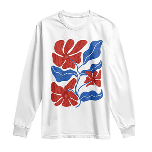 86 47 Boho Floral Matisse Long Sleeve Shirt No Kings Oligarchy FDT Political Protest TS14 White Print Your Wear