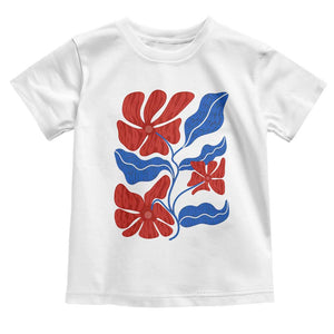 86 47 Boho Floral Matisse Toddler T Shirt No Kings Oligarchy FDT Political Protest TS14 White Print Your Wear