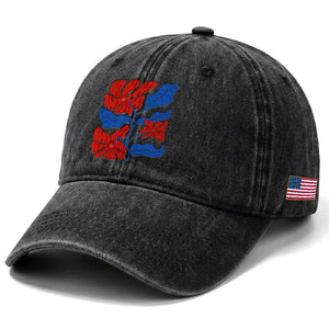 86 47 Boho Floral Matisse Washed Cotton Baseball Cap No Kings Oligarchy FDT Political Protest TS14 Print Your Wear