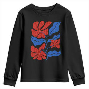 86 47 Boho Floral Matisse Youth Sweatshirt No Kings Oligarchy FDT Political Protest TS14 Black Print Your Wear