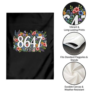 86 47 Floral Boho Style Garden Flag Subtle FDT TS14 Print Your Wear