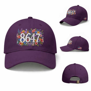 86 47 Floral Boho Style Baseball Cap Subtle FDT TS14 Baseball Cap Universal Fit Purple Print Your Wear