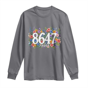 86 47 Floral Boho Style Long Sleeve Shirt Subtle FDT TS14 Charcoal Print Your Wear