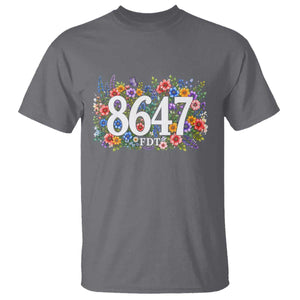 86 47 Floral Boho Style T Shirt Subtle FDT TS14 Charcoal Print Your Wear