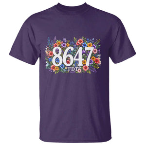 86 47 Floral Boho Style T Shirt Subtle FDT TS14 Purple Print Your Wear