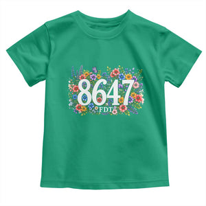 86 47 Floral Boho Style Toddler T Shirt Subtle FDT TS14 Irish Green Print Your Wear