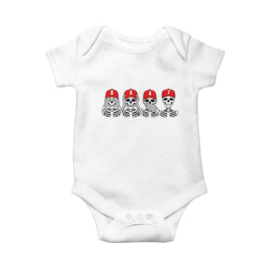86 47 Subtle Anti FDT Baby Onesie Funny Skeleton Wearing Hat Sarcastic Political TS14 White Print Your Wear