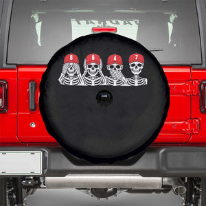 86 47 Subtle Anti FDT Spare Tire Cover Funny Skeleton Wearing Hat Sarcastic Political TS14 Black Print Your Wear