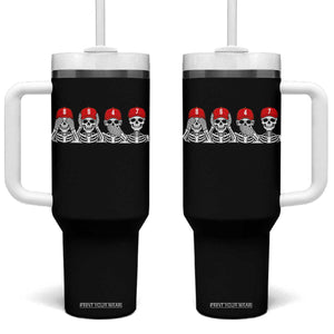 86 47 Subtle Anti FDT Tumbler With Handle Funny Skeleton Wearing Hat Sarcastic Political TS14 One Size: 40 oz Black Print Your Wear