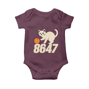 8647 FDT Baby Onesie Funny Cat Political Meme TS14 Maroon Print Your Wear