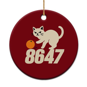 8647 FDT Ceramic Ornament Funny Cat Political Meme TS14 1pc Red Print Your Wear