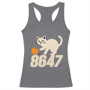 8647 FDT Racerback Tank Top Funny Cat Political Meme TS14 Charcoal Print Your Wear