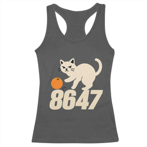 8647 FDT Racerback Tank Top Funny Cat Political Meme TS14 Dark Heather Print Your Wear