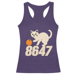 8647 FDT Racerback Tank Top Funny Cat Political Meme TS14 Purple Print Your Wear