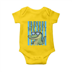 Bruh We Out Alligator Baby Onesie Last Day of School Teacher TS14 Daisy Print Your Wear