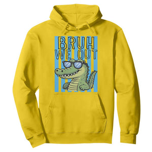 Bruh We Out Alligator Hoodie Last Day of School Teacher TS14 Daisy Print Your Wear