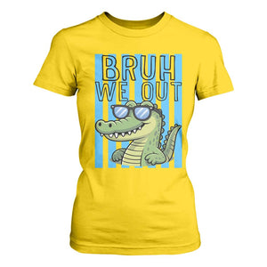 Bruh We Out Alligator T Shirt For Women Last Day of School Teacher TS14 Daisy Print Your Wear
