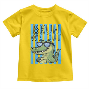 Bruh We Out Alligator Toddler T Shirt Last Day of School Teacher TS14 Daisy Print Your Wear