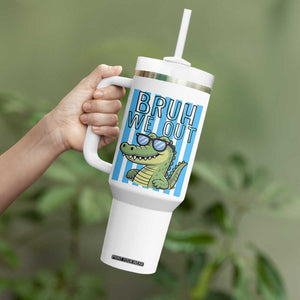 Bruh We Out Alligator Tumbler With Handle Last Day of School Teacher TS14 Print Your Wear