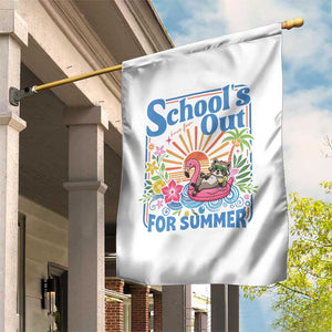School's Out For Summer Garden Flag Funny Raccoon Last Day of School Teacher TS14 Print Your Wear