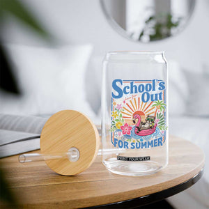 School's Out For Summer Glass Can Funny Raccoon Last Day of School Teacher TS14 Print Your Wear