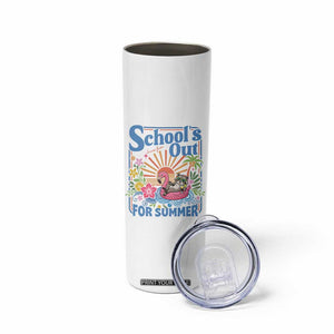 School's Out For Summer Skinny Tumbler Funny Raccoon Last Day of School Teacher TS14 Print Your Wear