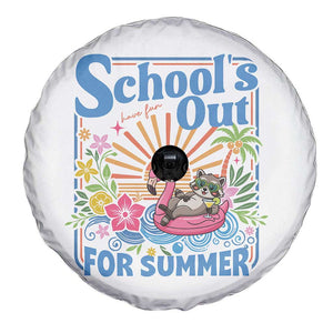 School's Out For Summer Spare Tire Cover Funny Raccoon Last Day of School Teacher TS14 Print Your Wear