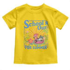 School's Out For Summer Toddler T Shirt Funny Raccoon Last Day of School Teacher TS14 Daisy Print Your Wear