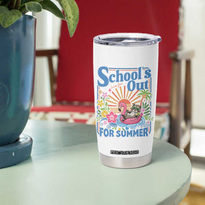 School's Out For Summer Tumbler Cup Funny Raccoon Last Day of School Teacher TS14 Print Your Wear