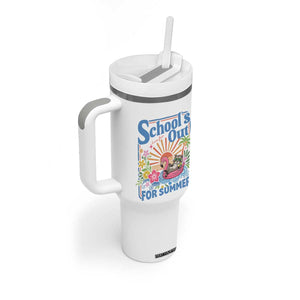 School's Out For Summer Tumbler With Handle Funny Raccoon Last Day of School Teacher TS14 Print Your Wear