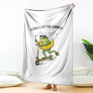 School's Out For Summer Throw Blanket Funny Frog Last Day of School Teacher TS14 Print Your Wear