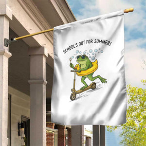 School's Out For Summer Garden Flag Funny Frog Last Day of School Teacher TS14 Print Your Wear