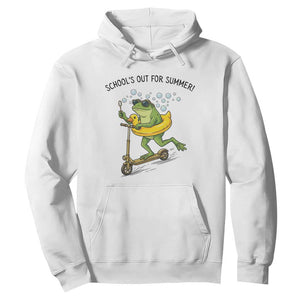 School's Out For Summer Hoodie Funny Frog Last Day of School Teacher TS14 White Print Your Wear