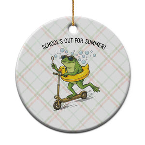 School's Out For Summer Ceramic Ornament Funny Frog Last Day of School Teacher TS14 1pc Christmas Plaid Print Your Wear
