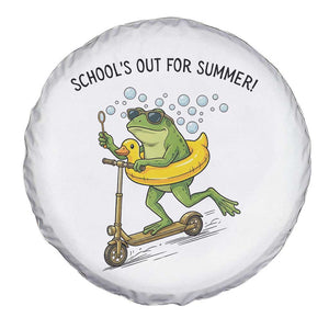 School's Out For Summer Spare Tire Cover Funny Frog Last Day of School Teacher TS14 Print Your Wear