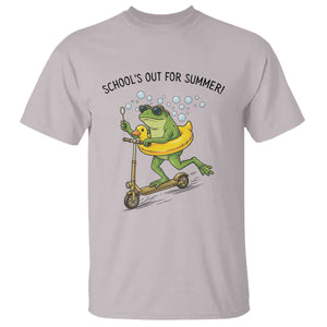 School's Out For Summer T Shirt Funny Frog Last Day of School Teacher TS14 Ice Gray Print Your Wear