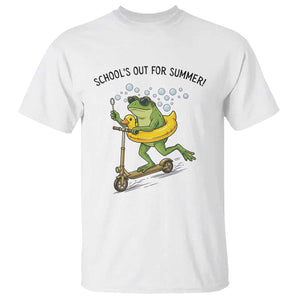 School's Out For Summer T Shirt Funny Frog Last Day of School Teacher TS14 White Print Your Wear