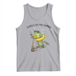 School's Out For Summer Tank Top Funny Frog Last Day of School Teacher TS14 Athletic Heather Print Your Wear