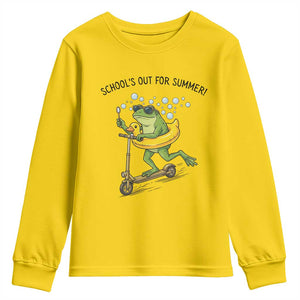 School's Out For Summer Youth Sweatshirt Funny Frog Last Day of School Teacher TS14 Daisy Print Your Wear