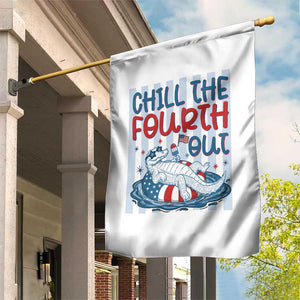 Chill The Fourth Out Garden Flag Funny Alligator 4th Of July TS14 Print Your Wear