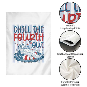Chill The Fourth Out Garden Flag Funny Alligator 4th Of July TS14 Print Your Wear
