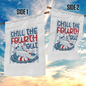 Chill The Fourth Out Garden Flag Funny Alligator 4th Of July TS14 Print Your Wear