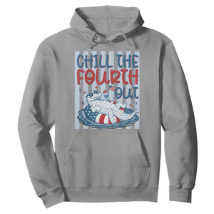 Chill The Fourth Out Hoodie Funny Alligator 4th Of July TS14 Sport Gray Print Your Wear